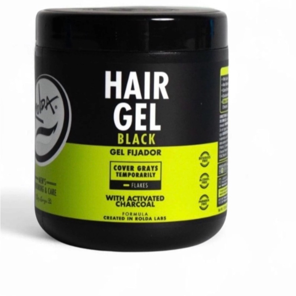 Black Hair Gel with Activated Charcoal 17 oz with free travel 4 oz ✂️